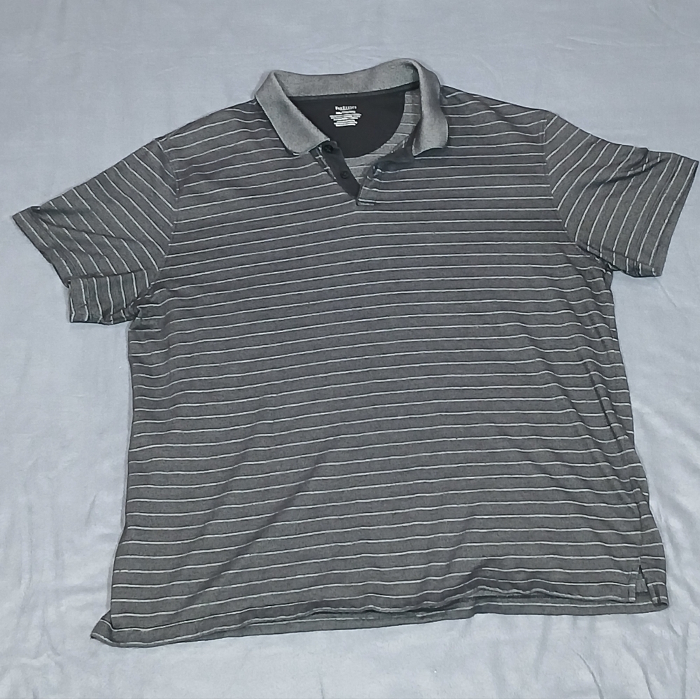 Van Heusen Charcoal Striped Polo Shirt
